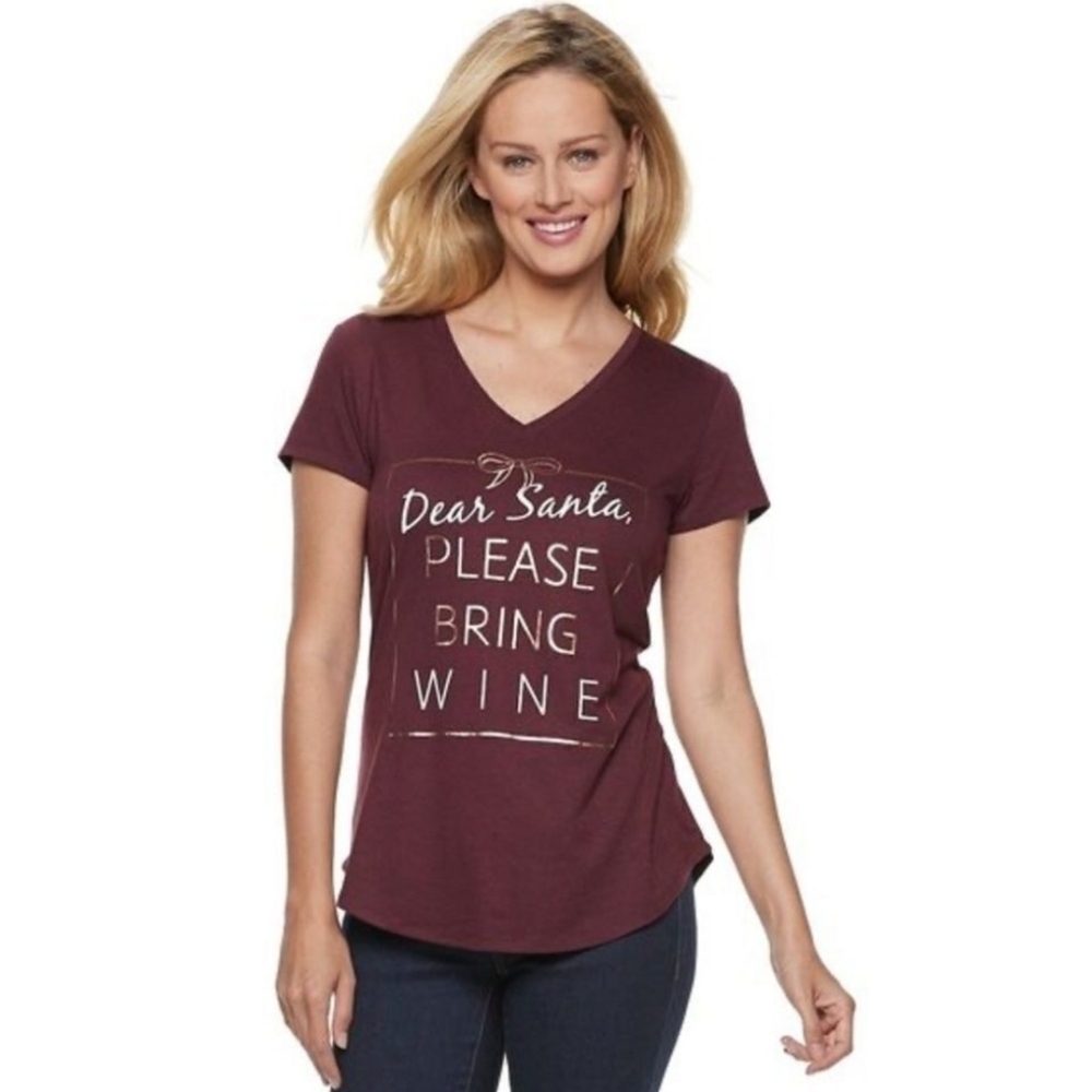 Apt. 9 | Burgundy Holiday Graphic Tee